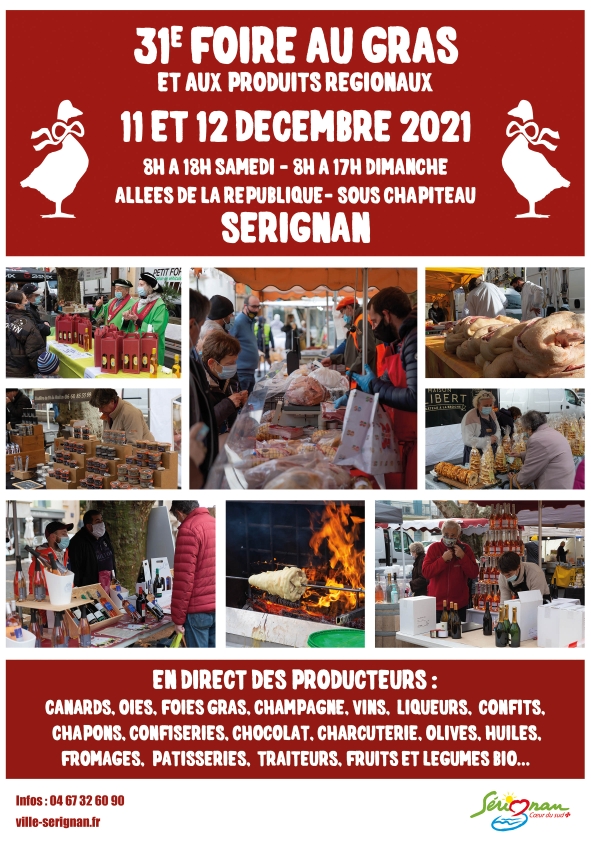 2021-12-12 et 13 serignan Affiche Foire au Gras