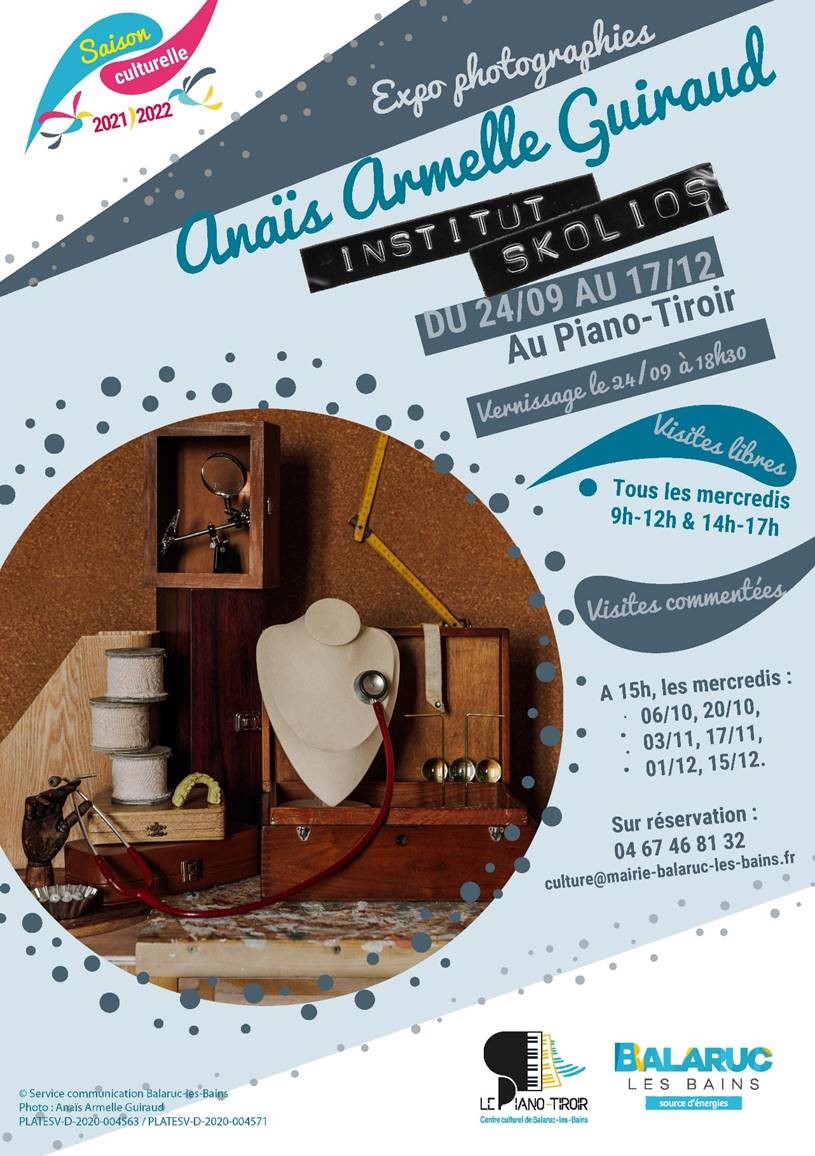 EXPOSITION PIANO TIROIR BALARUC LES BAINS INSTITUT SKOLIOS ANAIS ARMELLE GUIRAUD